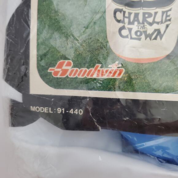 Vtg Charlie The Clown Punch Bag 1977 Inflatable New in Bag Goodwin Brand 36" T - Picture 5 of 9